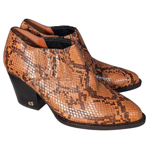Coach Shoes - Coach Perri Bootie Ankle Boots Womens 5 C Brown Leather Snake